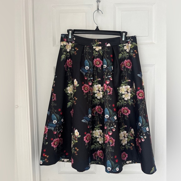 Ted Baker Bevly Oracle Floral-Jacquard Skirt size M - Picture 4 of 15